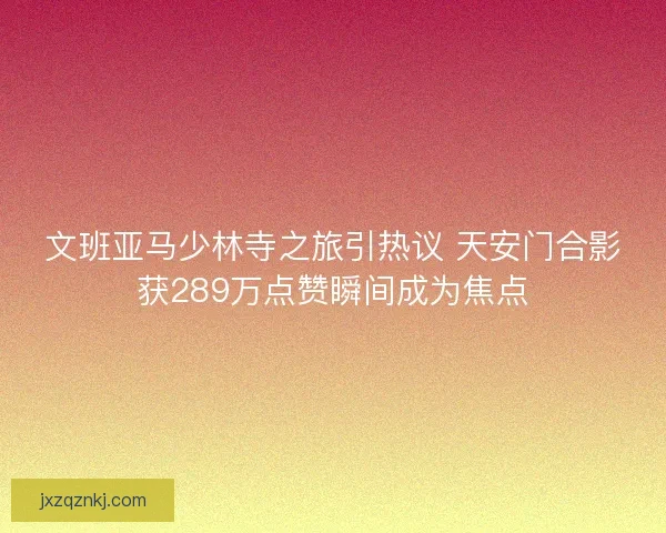 文班亚马少林寺之旅引热议 天安门合影获289万点赞瞬间成为焦点