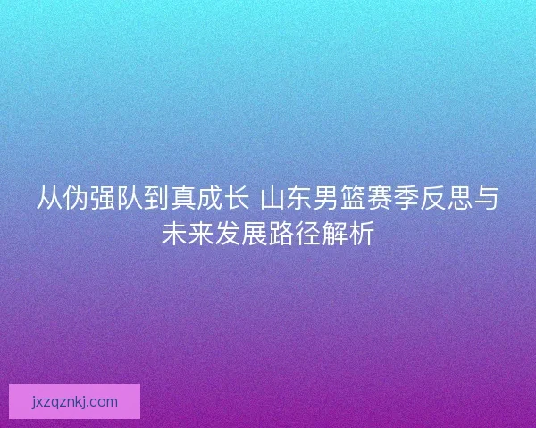 从伪强队到真成长 山东男篮赛季反思与未来发展路径解析